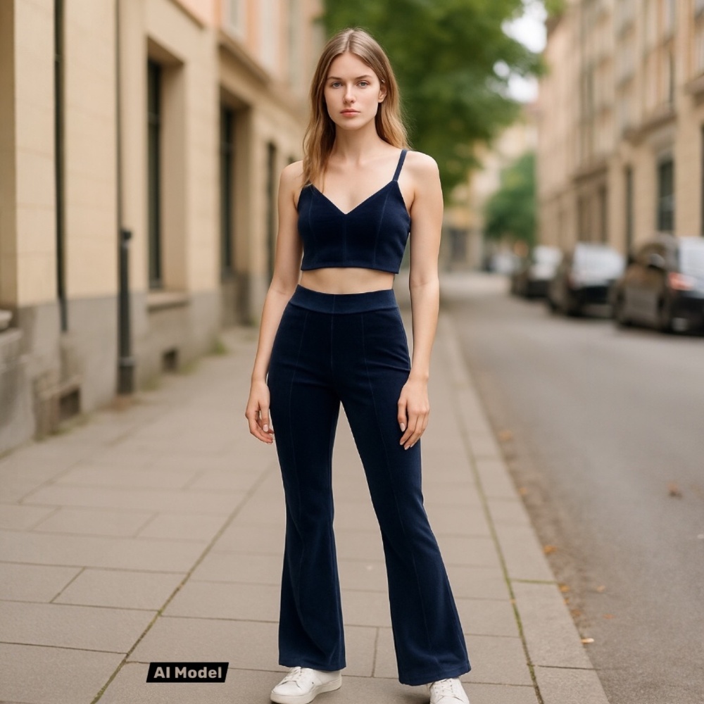 Offline by Aerie Highwaisted Bootcut Leggings & Lowkey Longline Top 2-Piece Set